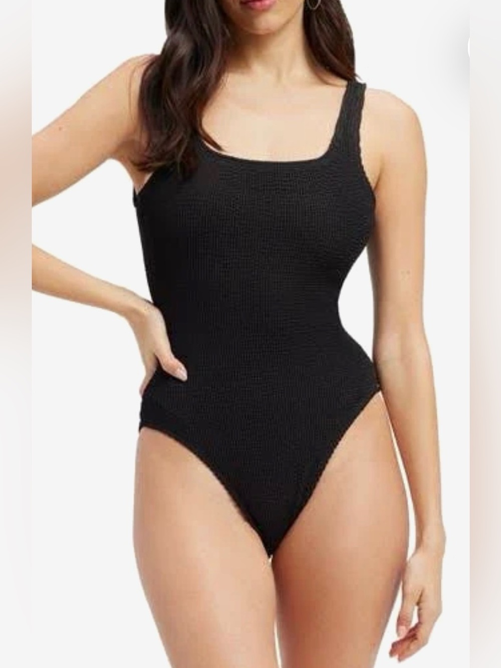 Good American Crinkle Texture One-Piece Swimsuit NWT